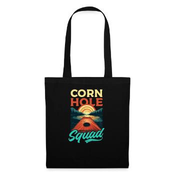 Cornhole Vintage Cornhole Squad - Stoffbeutel - Schwarz - Vorne