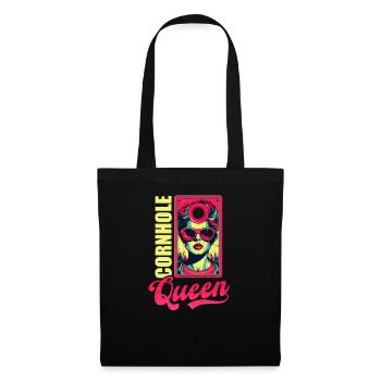 Cornhole Reine du trou de maïs - Sac en tissu - noir - Devant