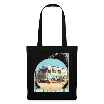Vintage RV Camping et pickleball style de vie - Sac en tissu - noir - Devant