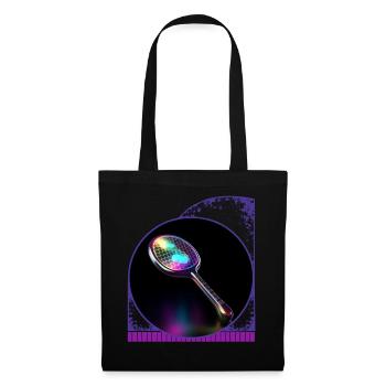 Holographic Pickleball Paddle Futuristic Men - Tote Bag - black - Front
