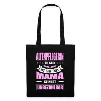 Altenpflegerin Zu Sein Eine Ehre Mama Pflegerin - Stoffbeutel - Schwarz - Vorne