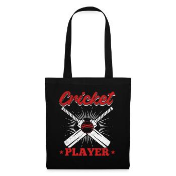Cricketer Playing Cricket Cricketing - Cricket Pla - Stoffbeutel - Schwarz - Vorne