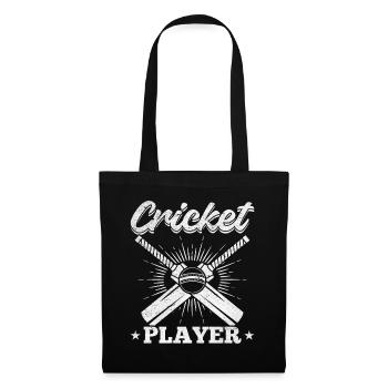 Cricket Player - Cricketer Cricket Game Cricketing - Stoffbeutel - Schwarz - Vorne
