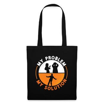 Danseur de claquettes Mon problème Ma solution Pictogramme Papa - Sac en tissu - noir - Devant