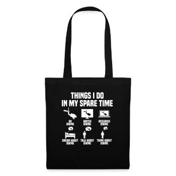 Things I do in my spare time Diving - Tote Bag - black - Front