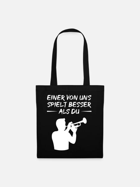 Trompeter Challenge – Besser als du - Stoffbeutel - Schwarz