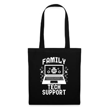Family Tech Support - Stoffbeutel - Schwarz - Vorne