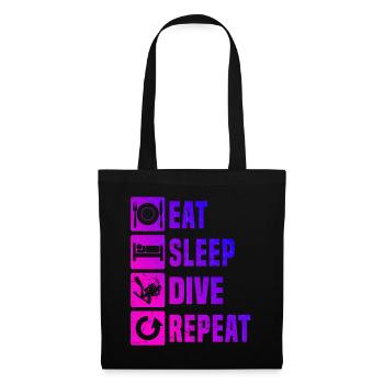 Free Dive Scuba Taucher Damen Taucher Tauchen - Stoffbeutel - Schwarz - Vorne