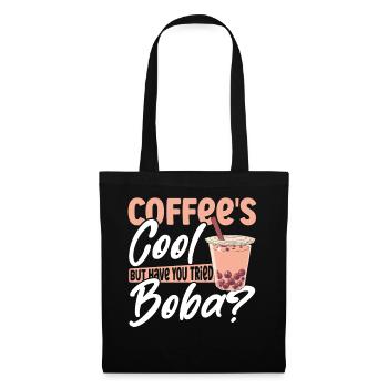 Schwarzer Tee Matcha Boba Boba Tee Merchandise - Stoffbeutel - Schwarz - Vorne