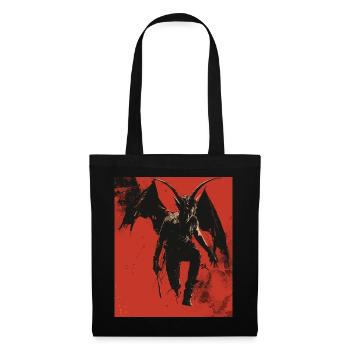 The Devil - Skull, Totenkopf, Teufel - Stoffbeutel - Schwarz - Vorne
