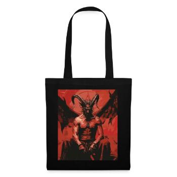 The Devil - Skull, Totenkopf, Teufel - Stoffbeutel - Schwarz - Vorne