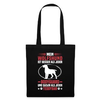 German wirehaired dog protects me better - Tote Bag - black - Front
