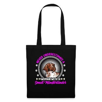 Ne sous-estimez pas le petit Münsterlander - Sac en tissu - noir - Devant