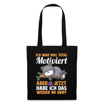 I used to be totally motivated cats - Tote Bag - black - Front