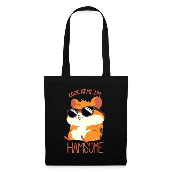Hamsome Hamster - Sac en tissu - noir - Devant