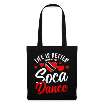 Soca Tanz Trinidad Tobago - Stoffbeutel - Schwarz - Vorne