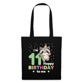 Raton laveur pour les 11 ans pour les enfants de onze ans - Sac en tissu - noir - Devant