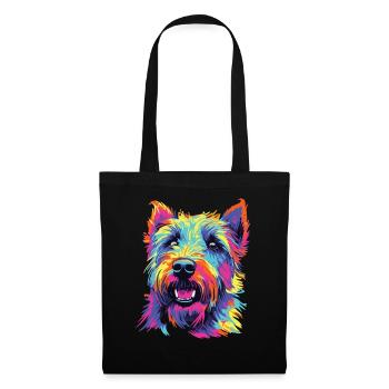 Aquarelle colorée irlandaise Glen d’Imaal - Sac en tissu - noir - Devant