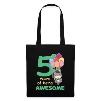 Âne pour les enfants de 5 ans de cinq ans - Sac en tissu - noir - Devant