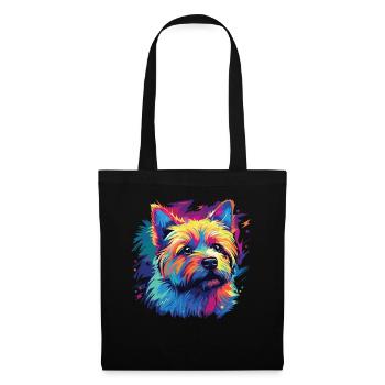 Watercolor Colorful Norwich Terrier - Tote Bag - black - Front