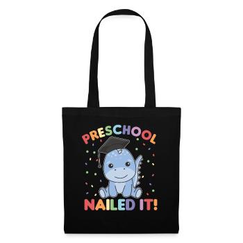 Kids Preschool nailed it Dino Graduation - Stoffbeutel - Schwarz - Vorne