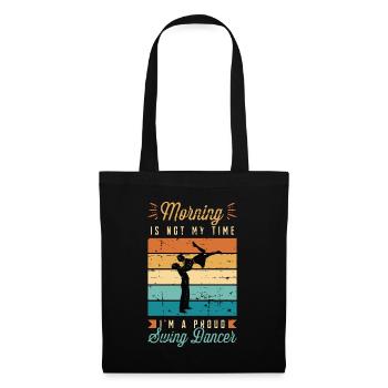 Swing Dancer Morning Is Not My Time Couple Dancing - Tote Bag - black - Front