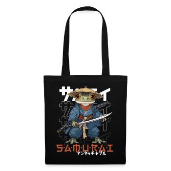 Samurai Frog Kawaii Japanese Ninja Frog - Tote Bag - black - Front