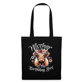 Mère de la fille d’anniversaire - Sac en tissu - noir - Devant