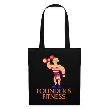 Gym Shirt, Founder's Fitness George Washington - Stoffbeutel - Schwarz - Vorne