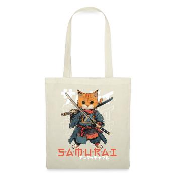 Samurai Cat Kawaii Japanese Ninja Cat - Tote Bag - nature - Front