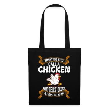 What Do You Call A Chicken Who Tells Jokes? A Come - Tote Bag - black - Front