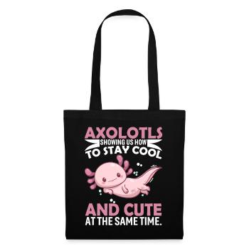 Axolotls : nous montrer comment rester cool et mignon à - Sac en tissu - noir - Devant
