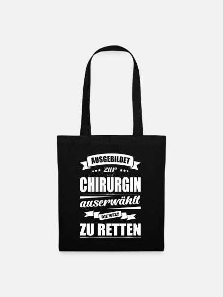 Ausgebildet Zur Chirurgin Abschluss Bestanden - Stoffbeutel - Schwarz