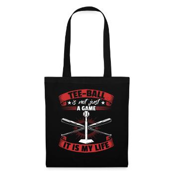 Le tee-ball n’est pas qu’un jeu, c’est ma vie - Tee-ba - Sac en tissu - noir - Devant