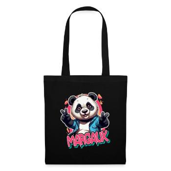 MARGAUX - Beautiful girl name with cool panda - Tote Bag - black - Front