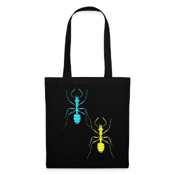 Ameise Retro Vintage 80er Insekten Ameisen 90er - Stoffbeutel - Schwarz - Vorne