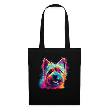 Watercolor Colorful Norwich Terrier - Tote Bag - black - Front