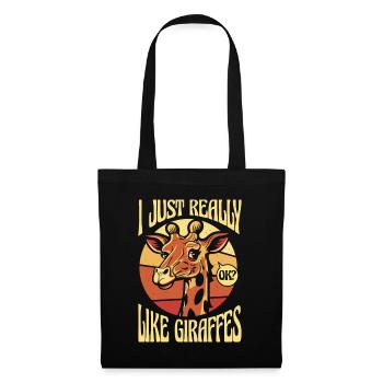 Tout comme les girafes girafes nubiennes - Sac en tissu - noir - Devant