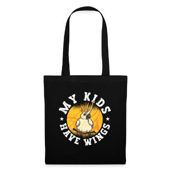 Calopsitte Mes enfants ont des ailes Amateur d’oiseaux ornementaux - Sac en tissu - noir - Devant