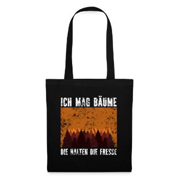 Arbres silencieux Silence humoristique - Sac en tissu - noir - Devant