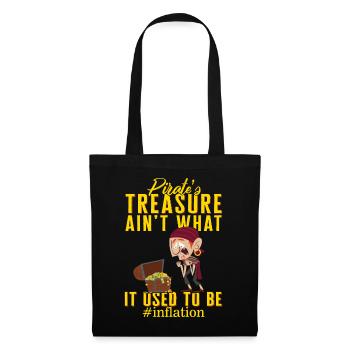 Pirate Shirt, Pirated Treasure Ain't What It Used - Tote Bag - black - Front