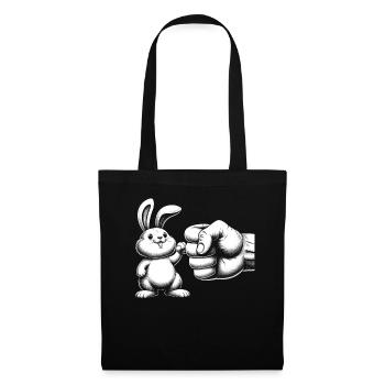 Beste Freunde Bunny Fist - Stoffbeutel - Schwarz - Vorne