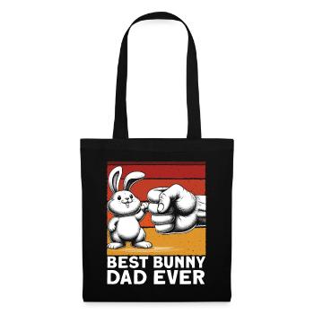 Best Bunny Dad Ever - Stoffbeutel - Schwarz - Vorne