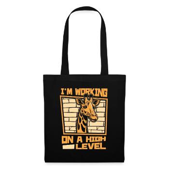 Je travaille sur un giraffidé africain de haut niveau - Sac en tissu - noir - Devant