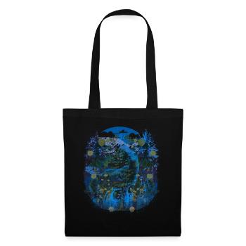 Vintage rétro cerf Nature Woodland Animal Woodland - Sac en tissu - noir - Devant