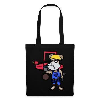 Dog Workshop Car Repair Profession Job - Tote Bag - black - Front