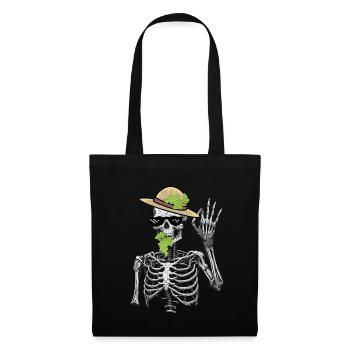 Squelette Jardinier Raisins Jardinage Mime Hobby Jardinier - Sac en tissu - noir - Devant