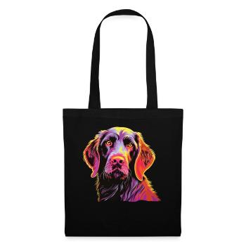 Watercolors Colorful German Wirehair - Tote Bag - black - Front
