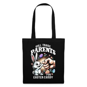 Échangera les parents contre des bonbons de Pâques - Sac en tissu - noir - Devant