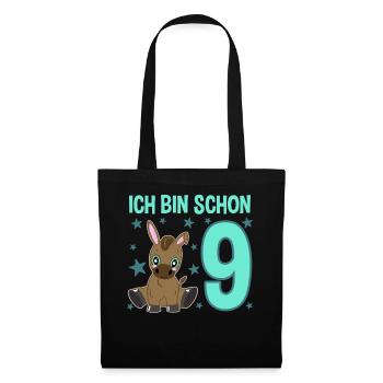 Nine-year-old donkey: Big party - Tote Bag - black - Front